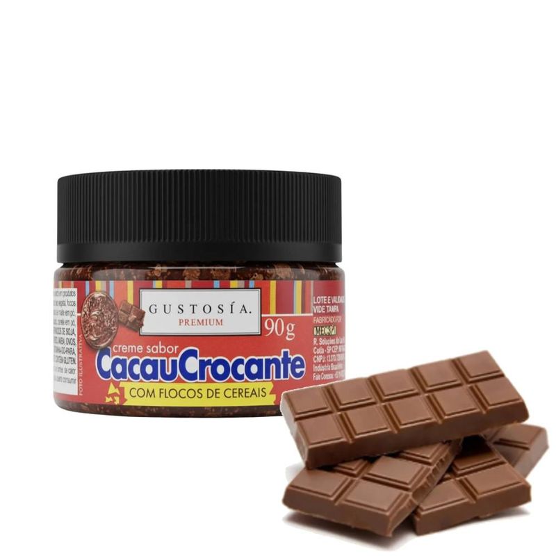 Creme Sabor de Cacau Crocante Gustosía Premium MEC3 (90 gramas)
