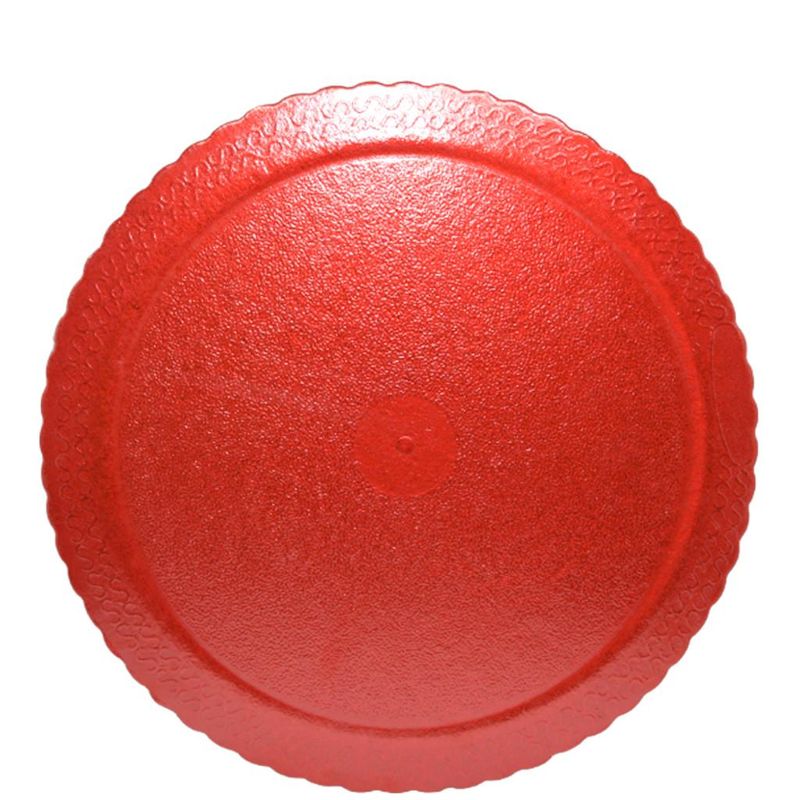 Cakeboard Redondo Ondulado Vermelho 26cm Ultrafest (01 unidade)