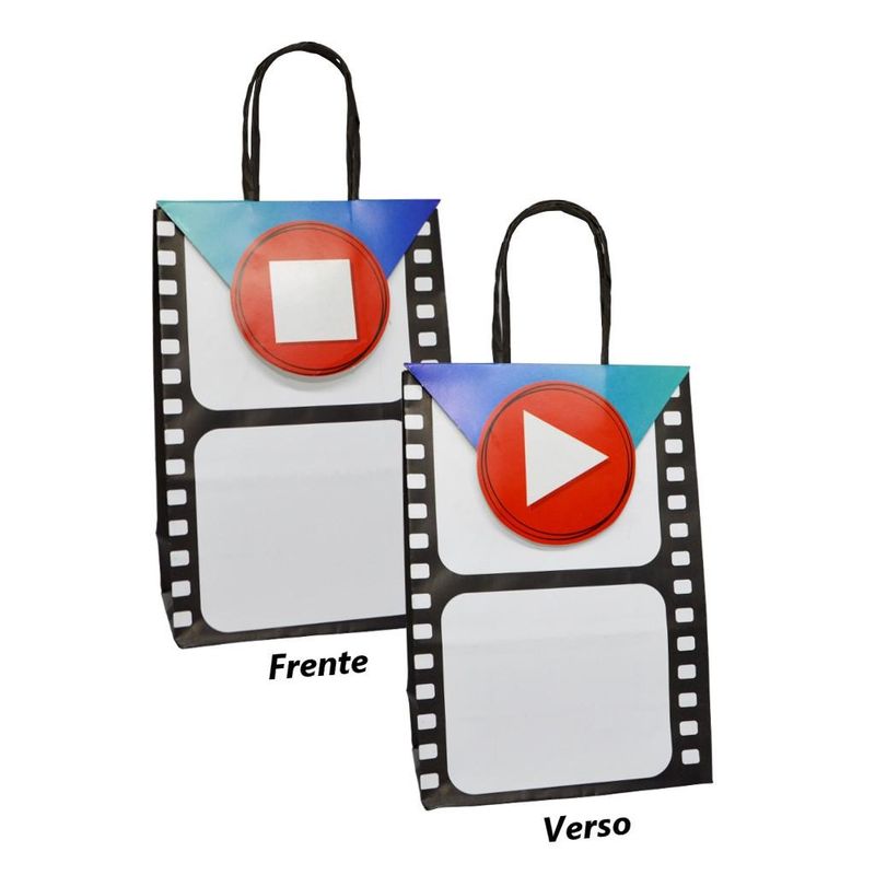 Sacola de Presente Influencer 21.5x15 cm Tamanho P Estampada Cromus (1 unidade)