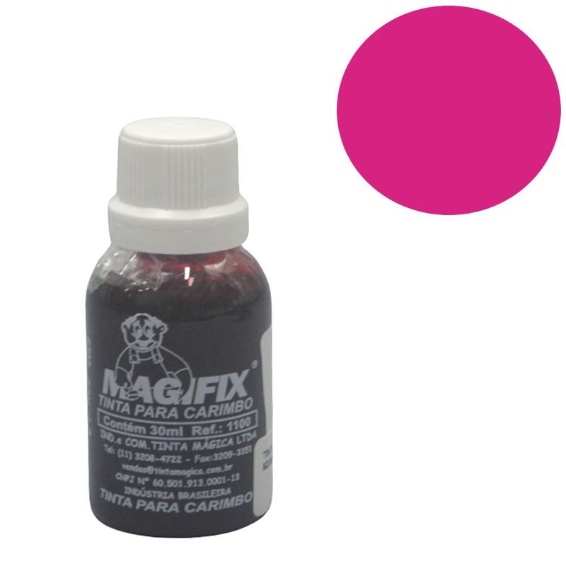 Tinta P/ Carimbo Rosa Escarlate Magifix (30ml)