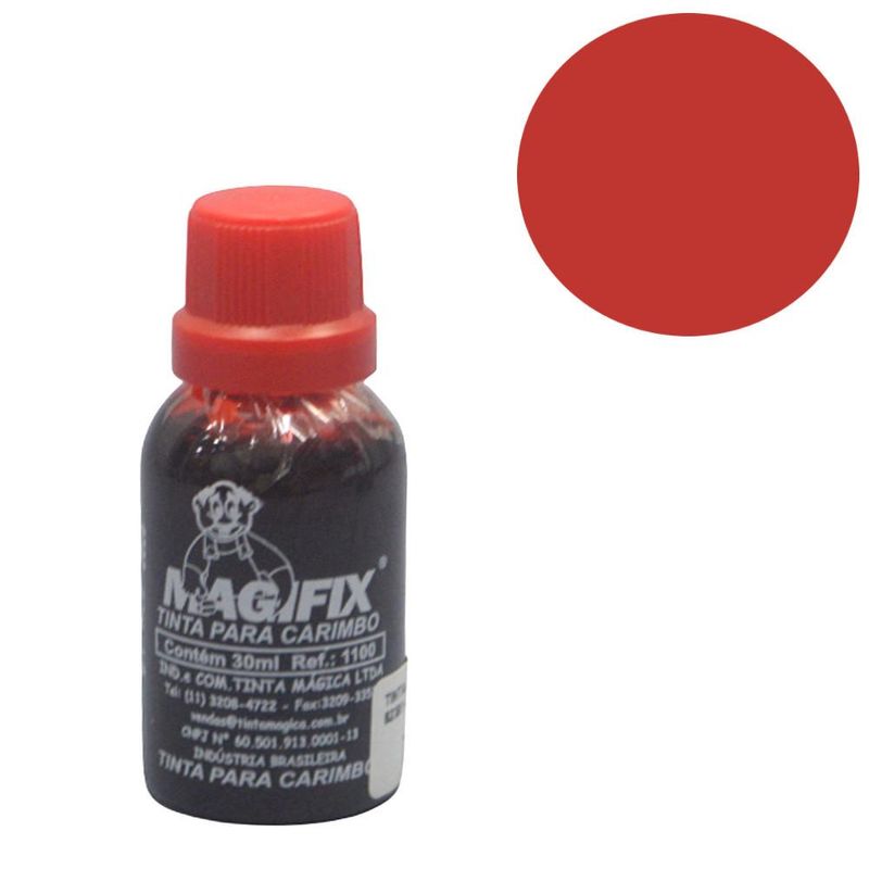 Tinta P/ Carimbo Vermelho Magifix (30ml)