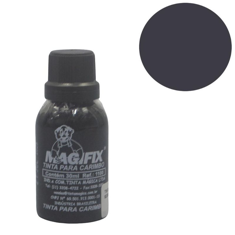 Tinta P/ Carimbo Preto Magifix (30ml)
