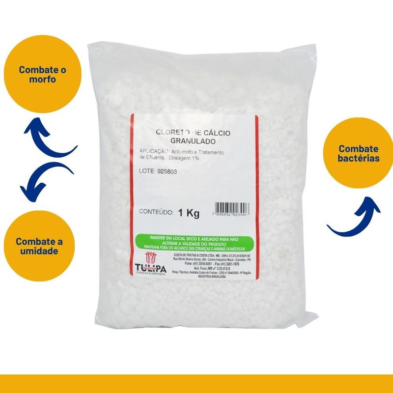 Cloreto de Cálcio Granulado Tulipa Essências (1KG)