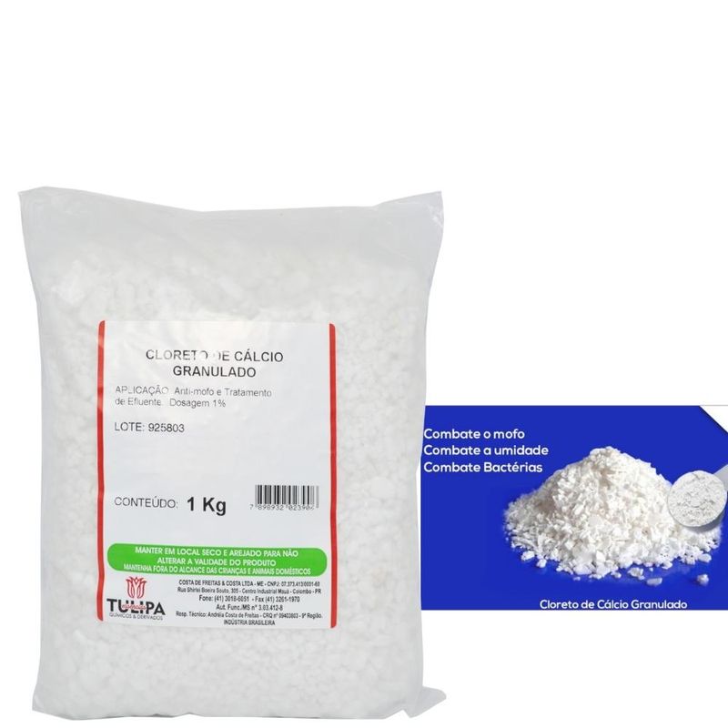 Cloreto de Cálcio Granulado Tulipa Essências (1KG)