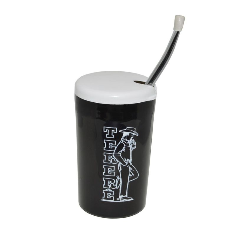 Copo com Bomba para Tereré/Chimarrão Preto 20/30 Aports (01UND)