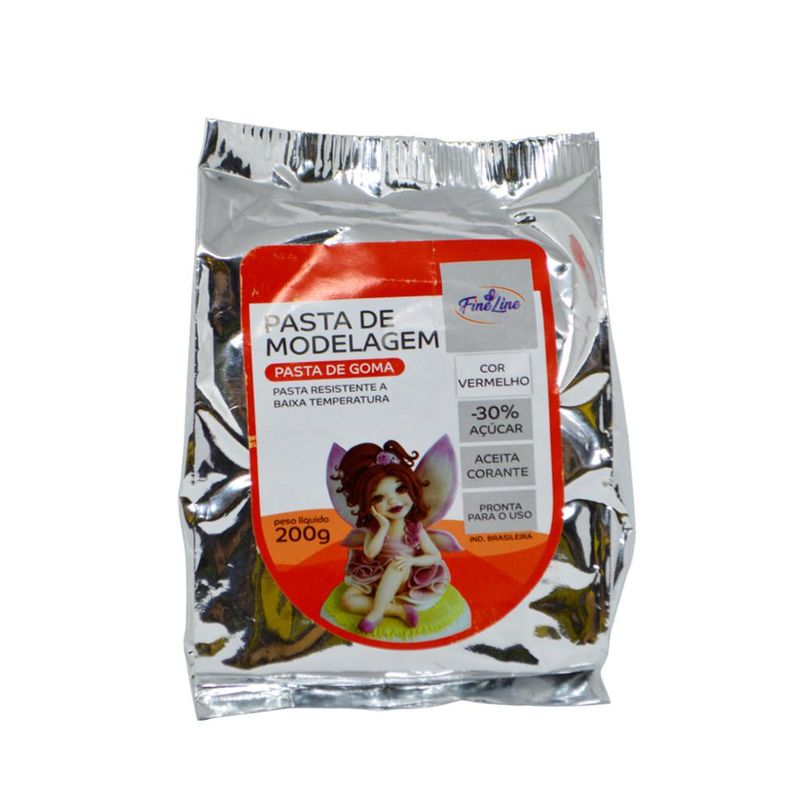 Pasta de Modelagem Vermelha Fine Line (200 gramas)