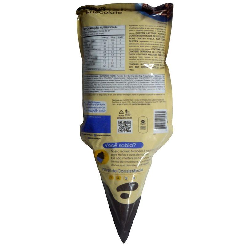 Creme Recheio Sabor Chocolate Alispec (1,01kg)