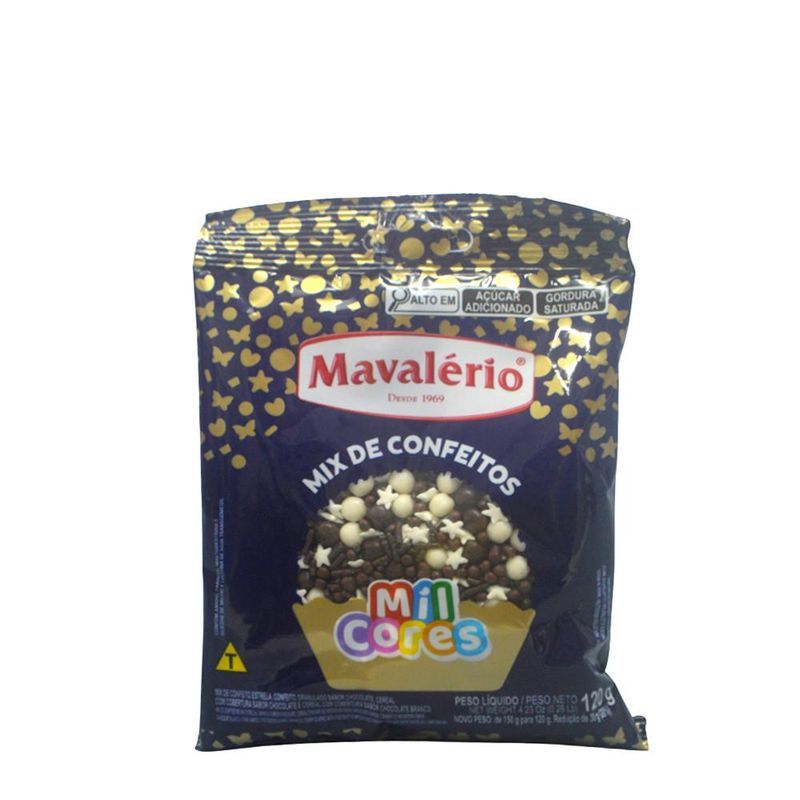 Mix de Confeitos Marrom Mil Cores Mavalério (120 gramas)