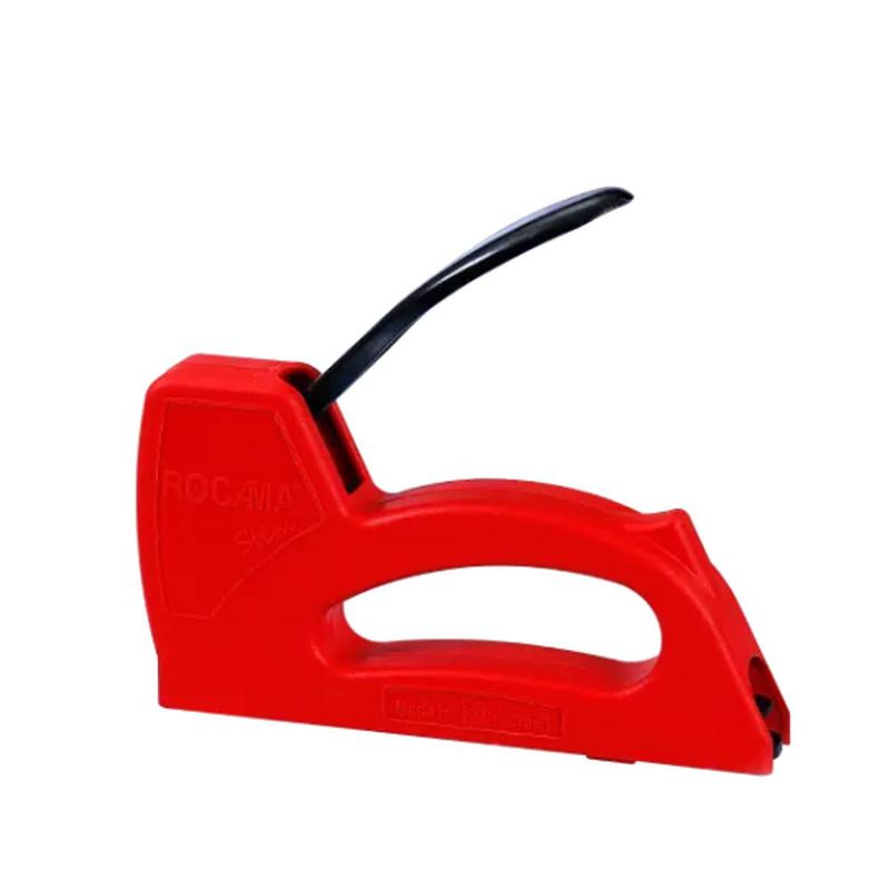 Grampeador Manual para Tapeceiro Hobby Slim Vermelho Rocama (01 unidade)