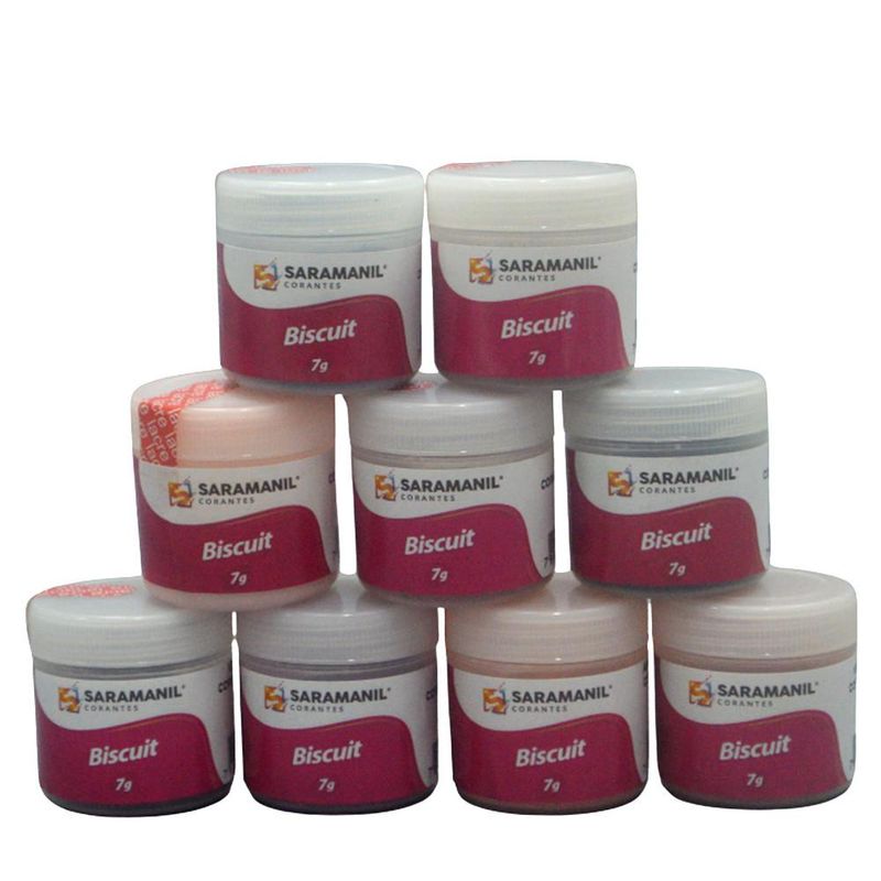 Corante em Pó para Biscuit Cores Essenciais Saramanil (7 gramas)-pessego