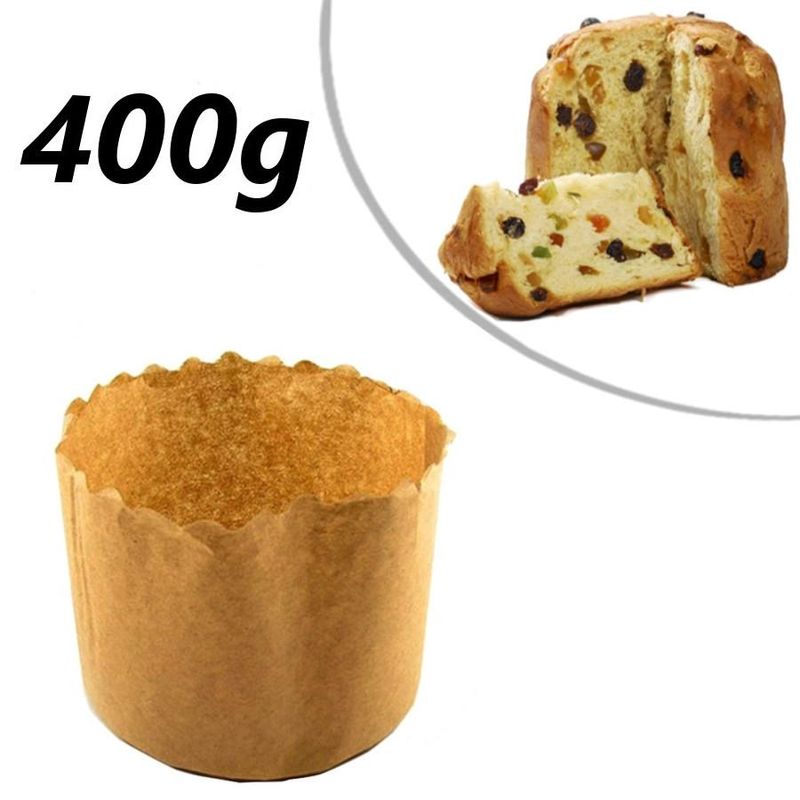 Forma de Panetone em Papel Kraft 400 gramas (10 unidades)
