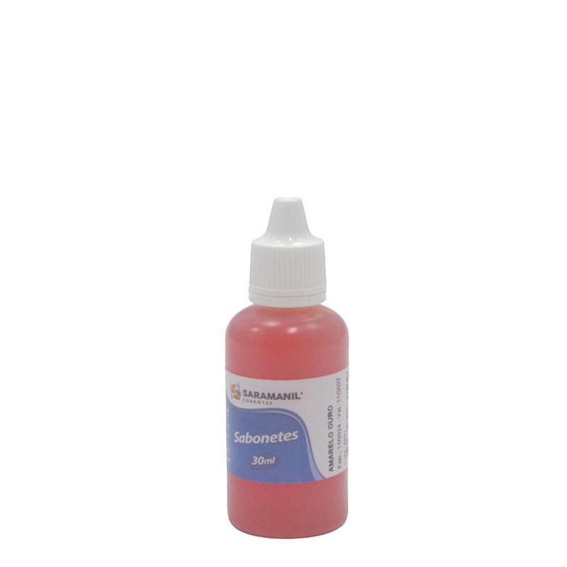Corante Líquido para Sabonetes Artesanais Amarelo Ouro Saramanil (30ml)
