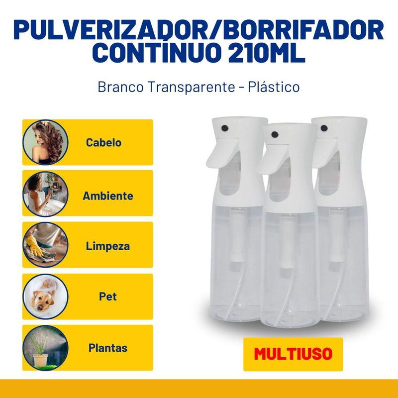 Borrifador de Vidro P/ Azeite ou Vinagre Branco Transparente 210ml Rio Tijucas (01 unidade)