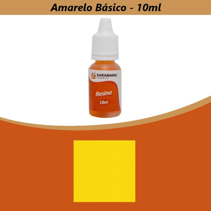 Pigmento Líquido para Resina Amarelo Básico Saramanil (10ml)