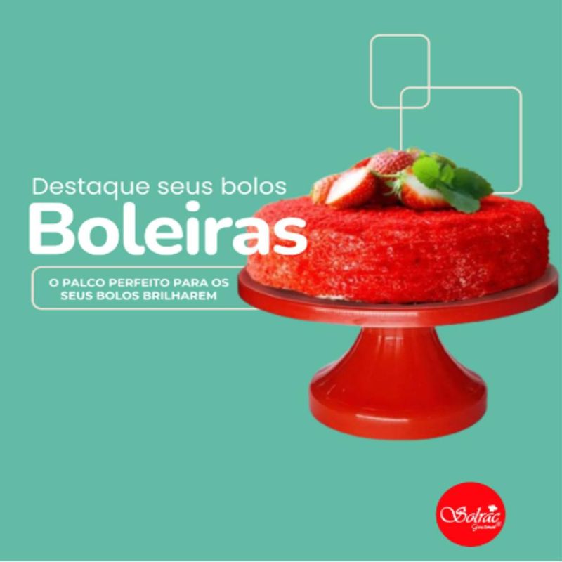Suporte P/ Bolo Boleira Branca Desmontável 30x15cmm Solrac (01 unidade)