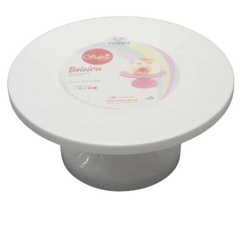 Suporte P/ Bolo Boleira Branca Desmontável 30x15cmm Solrac (01 unidade)