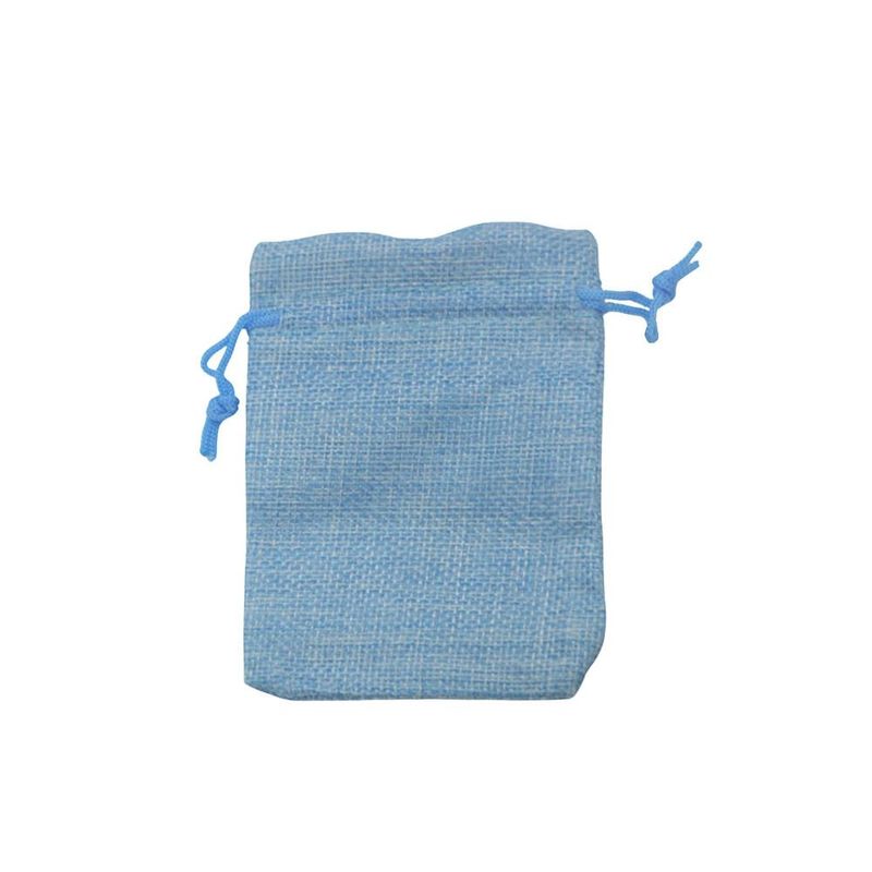 Saquinho de Poliéster Azul Claro 7x9cm Ref. SAC7-J Comercial Wei (12 unidades)