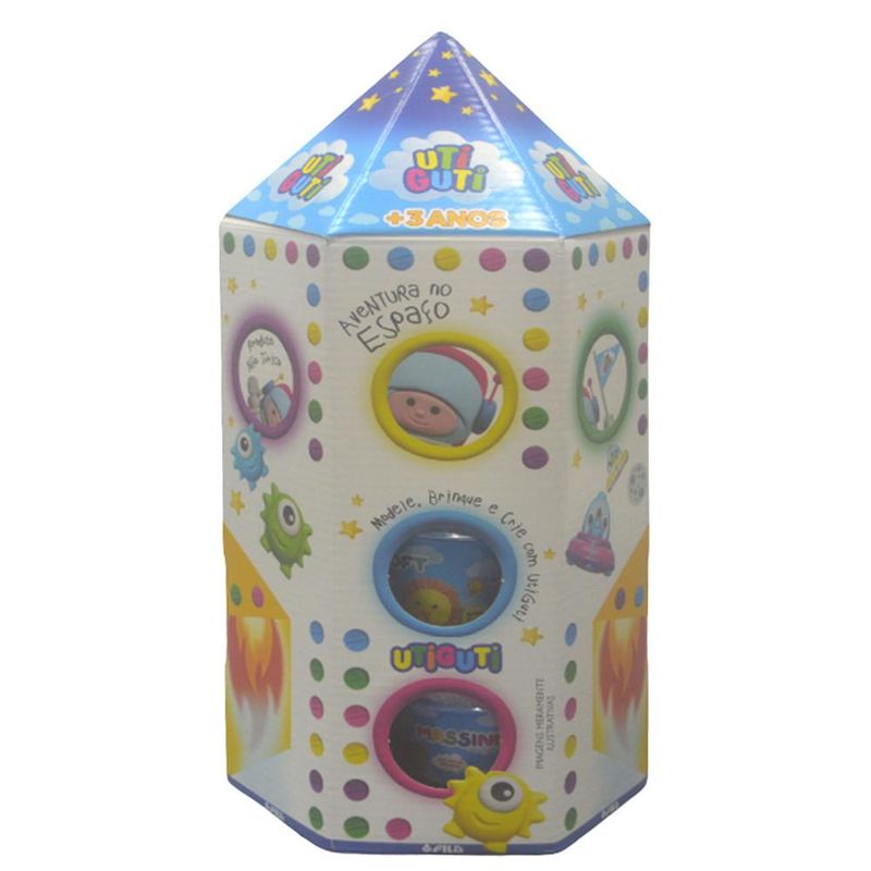 Kit de Massinha P/ Modelar Soft Aventura no Espaço Ref. 600120 Utiguti (19 peças)