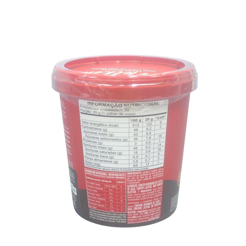 Creme Ganache Sabor Chocolate Meio Amargo Melken Harald (1kg)