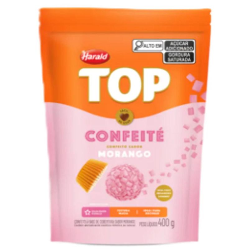 Confeito Sabor Morango Top Harald (400 gramas)