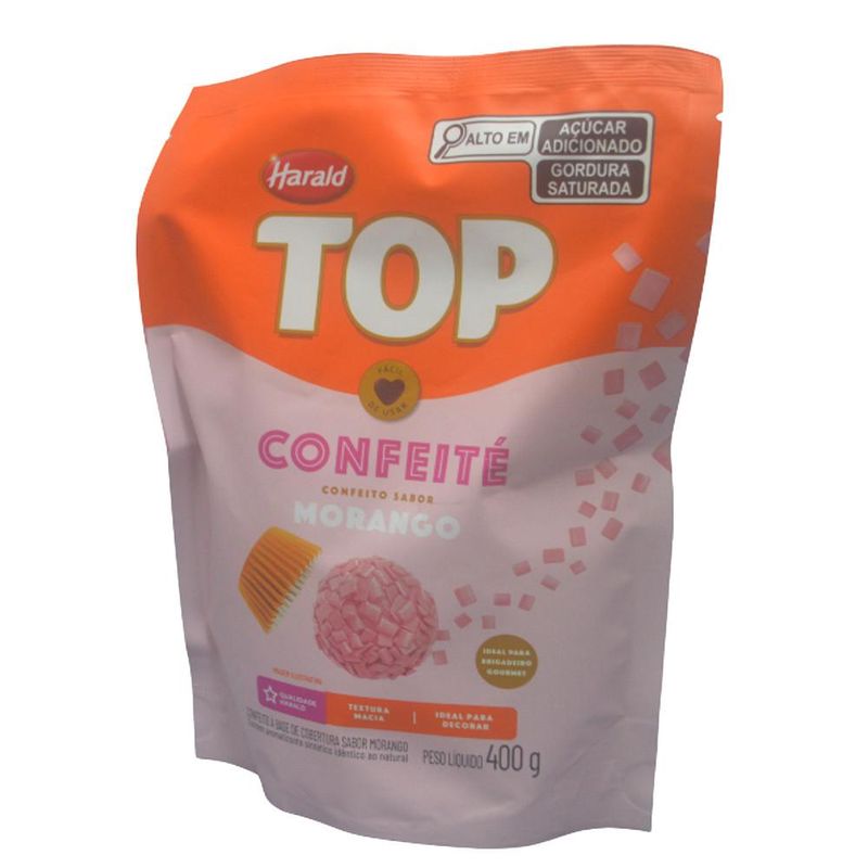 Confeito Sabor Morango Top Harald (400 gramas)