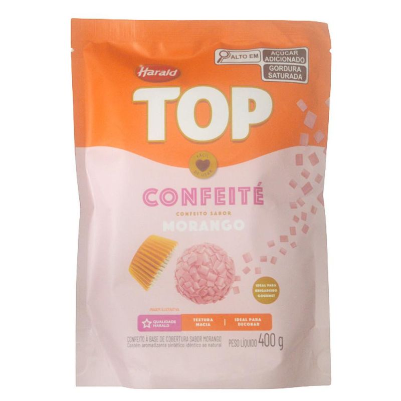 Confeito Sabor Morango Top Harald (400 gramas)