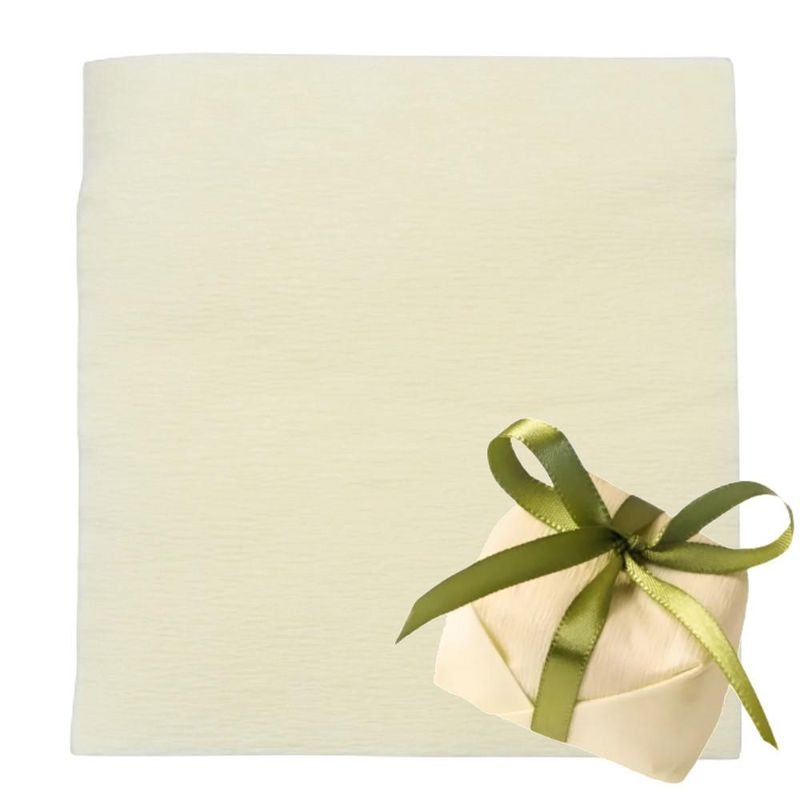 Papel Crepom P/ Bem Casados 15x17cm Cor Vanilla UltraFest (40 unidades)