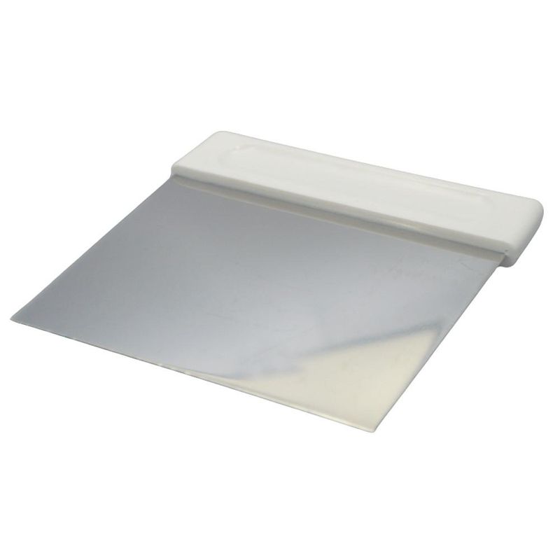Raspador de Inox C/ Cabo Branco de Polipropileno 20x12cm Solrac (01 unidade)