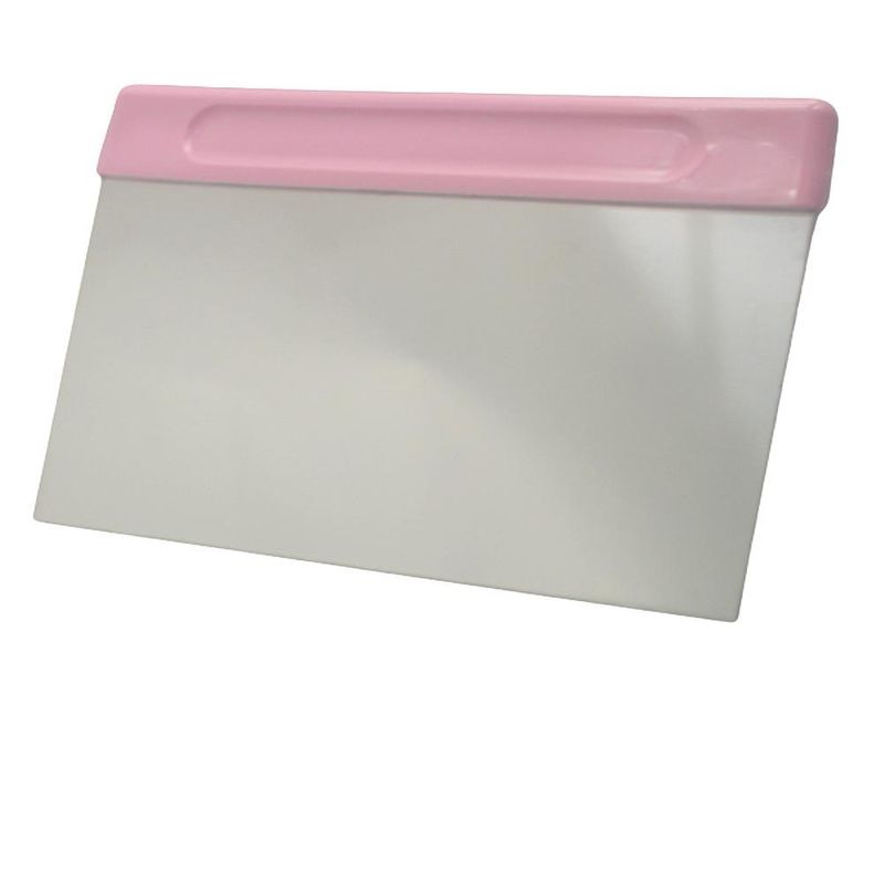 Raspador de Inox C/ Cabo Rosa de Polipropileno 20x12cm Solrac (01 unidade)