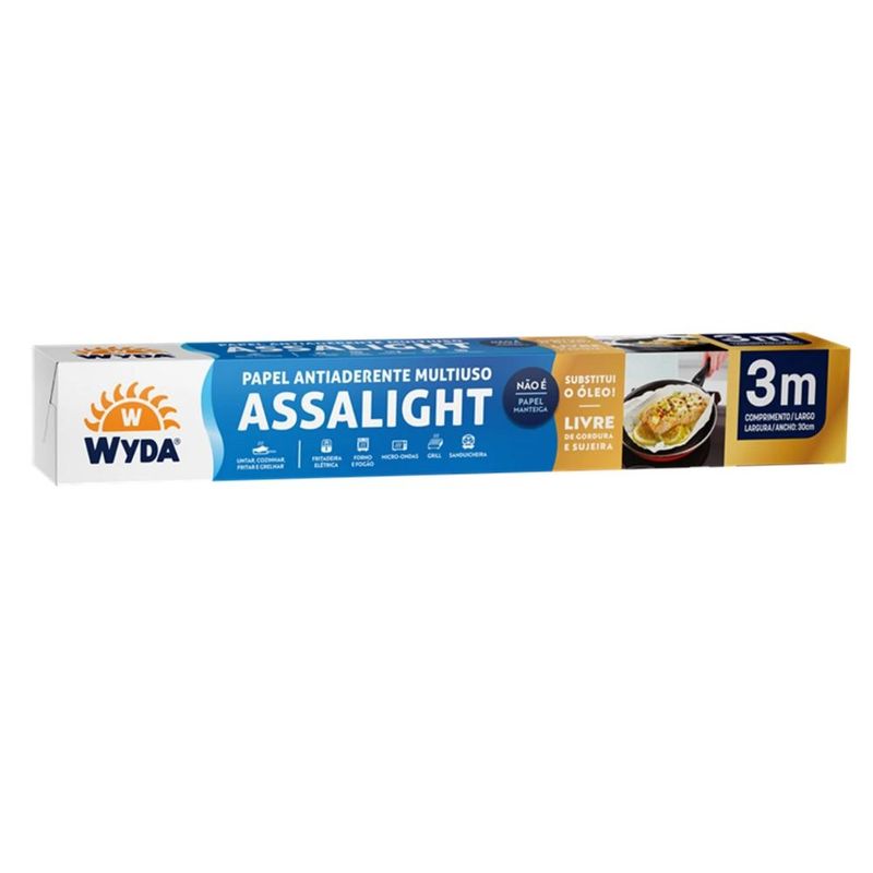 Papel Antiaderente Multiuso Assalight 3m x 30cm Wyda (01 unidade)