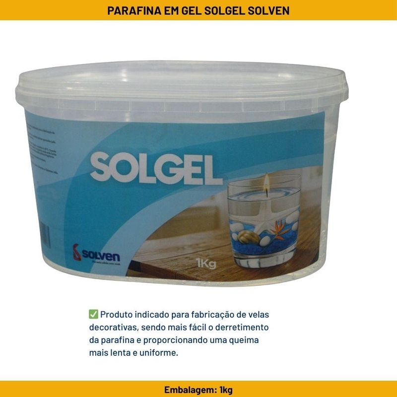 Parafina em Gel Solgel Solven (1kg)