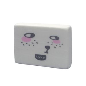 Borracha Retangular Zoo Branca 3.7x4.7cm Lyke (01 unidade)