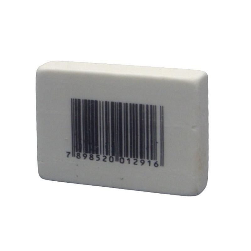 Borracha Retangular Zoo Branca 3.7x4.7cm Lyke (01 unidade)