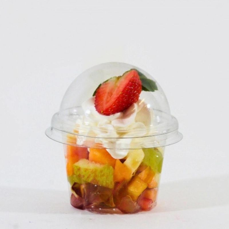 Copo Bolha Cristal C/Tampa P/ Sobremesas 100ml Flip Festas (20 Conjuntos)