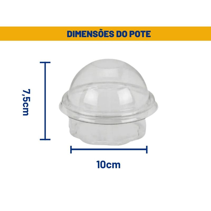 Pote Bolha Cristal C/ Tampa 240ml Flip Festas (10 Unidades)