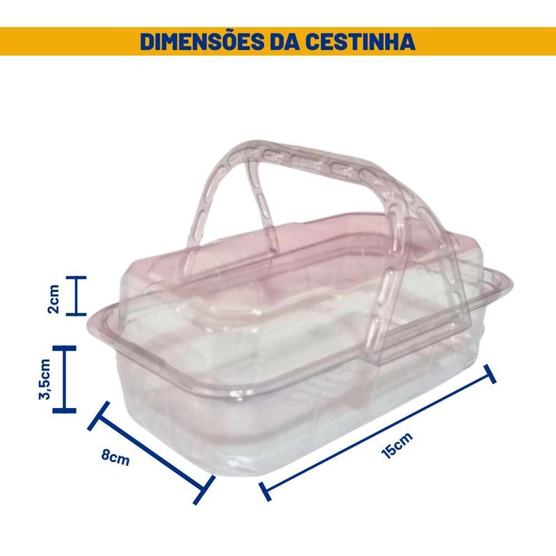 Embalagem Flip Cristal Cestinha Flip Festas (06 Unidades)