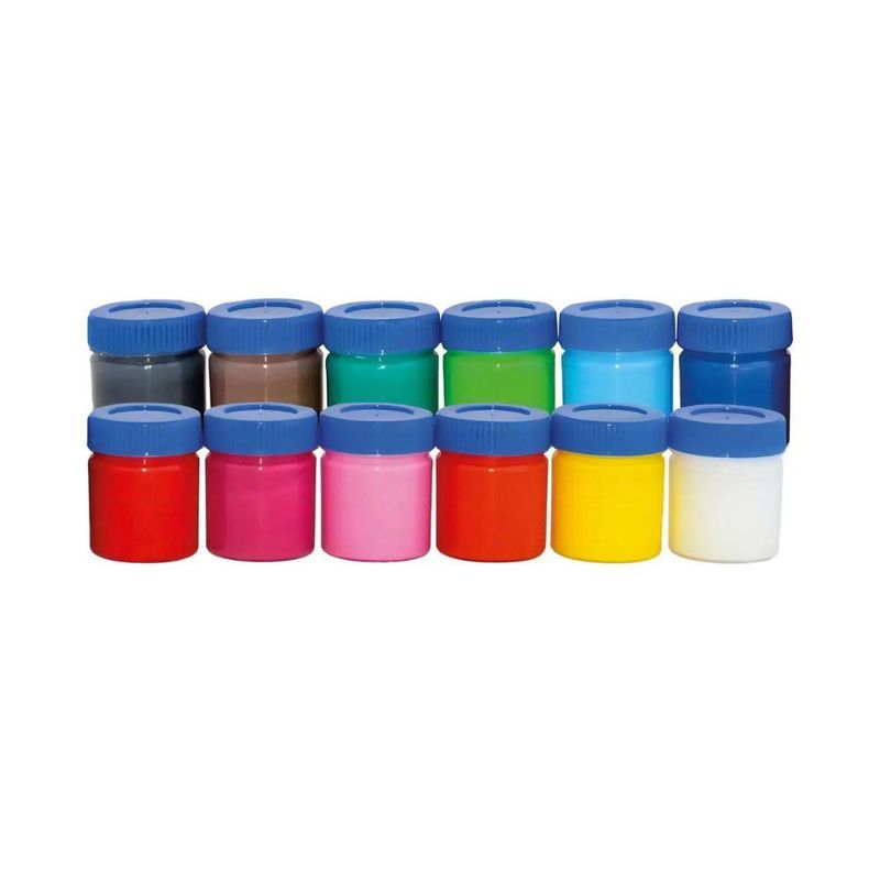 Tinta Têmpera Guache C/ 12 Cores 15ml Giotto (12 unidades)