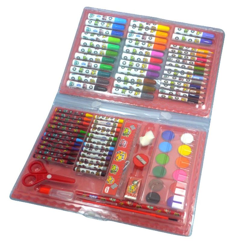 Maleta para Colorir 86 Peças Carros Lyke Kids (86 peças)
