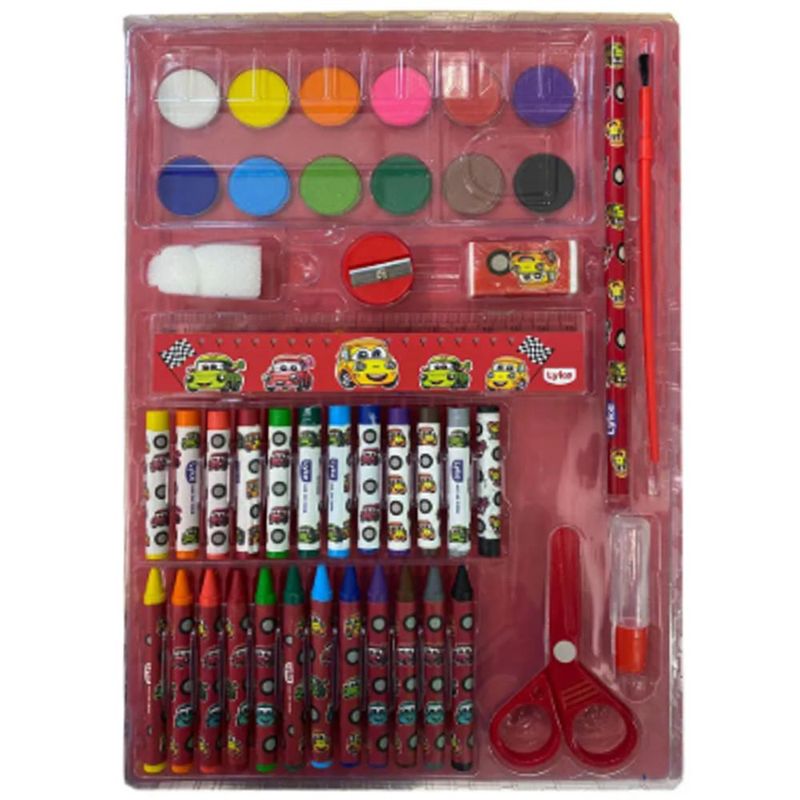 Maleta para Colorir 86 Peças Carros Lyke Kids (86 peças)