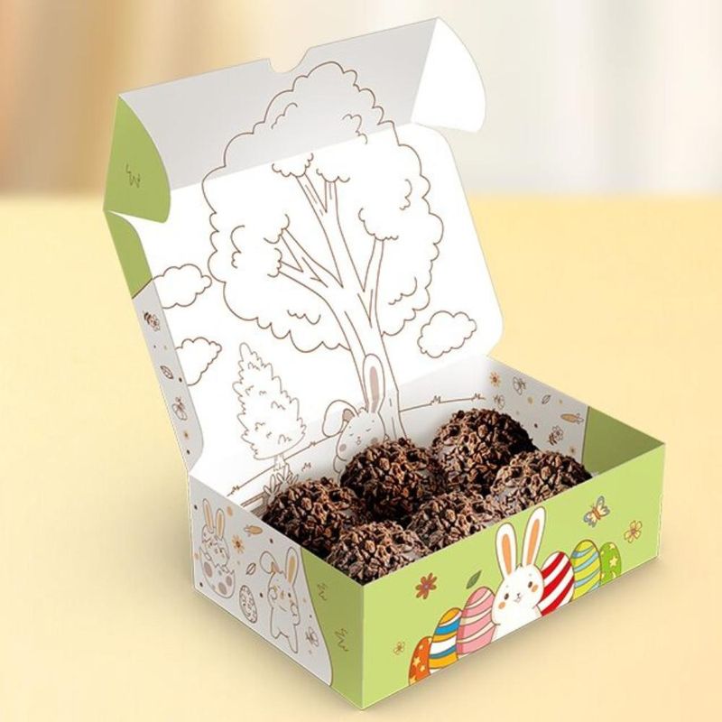 Caixa P/ 6 Doces PracticeC/ Imagens P/ Colorir C5874 Ideia (01 unidade)