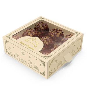 Caixa Gaveta P/ 9 Doces C/ Visor e Puxador Páscoa Luz C5859 Ideia (01 unidade)