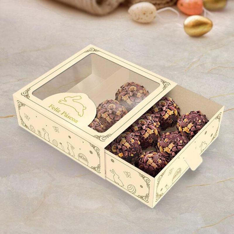 Caixa Gaveta P/ 9 Doces C/ Visor e Puxador Páscoa Luz C5859 Ideia (01 unidade)