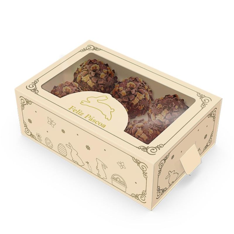 Caixa Gaveta P/ 6 Doces C/ Visor e Puxador Páscoa Luz C5858 Ideia (01 unidade)