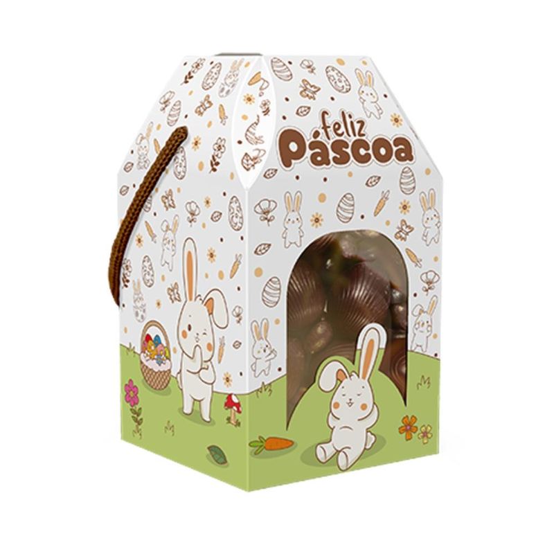 Caixa C/ Alça e Visor Páscoa P/ Colorir C5885 Ideia (01 unidade)