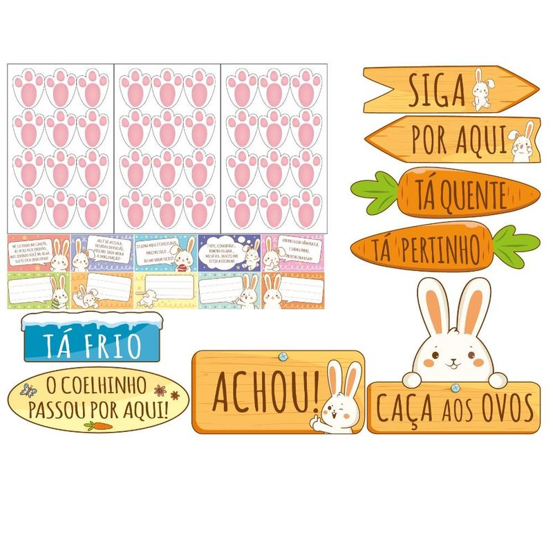 Kit Caça aos Ovos Infantil C5948 Ideia (54 Peças)