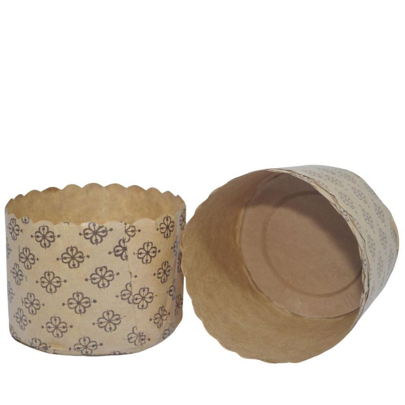 Forma de Papel Decorado para Panetone Kraft 250 gramas (10 unidades)