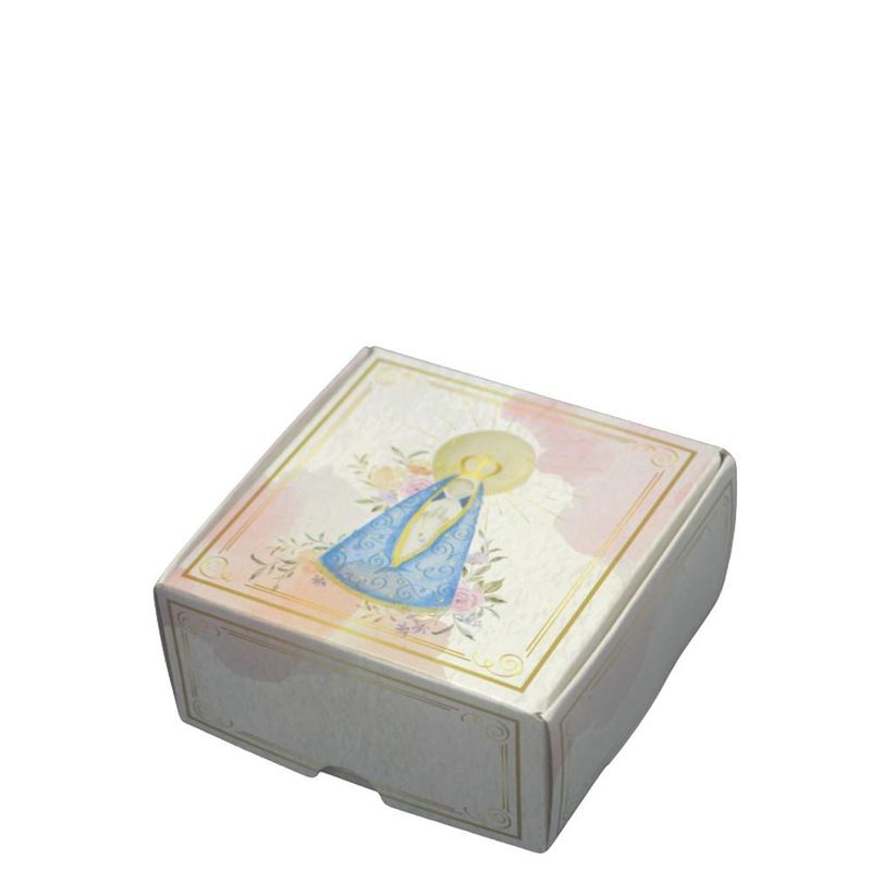 Caixa P/ 4 Brigadeiros Nossa Senhora 9x9x4.5cm Cromus (01 unidade)