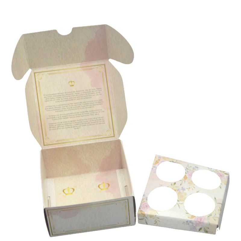 Caixa P/ 4 Brigadeiros Nossa Senhora 9x9x4.5cm Cromus (01 unidade)