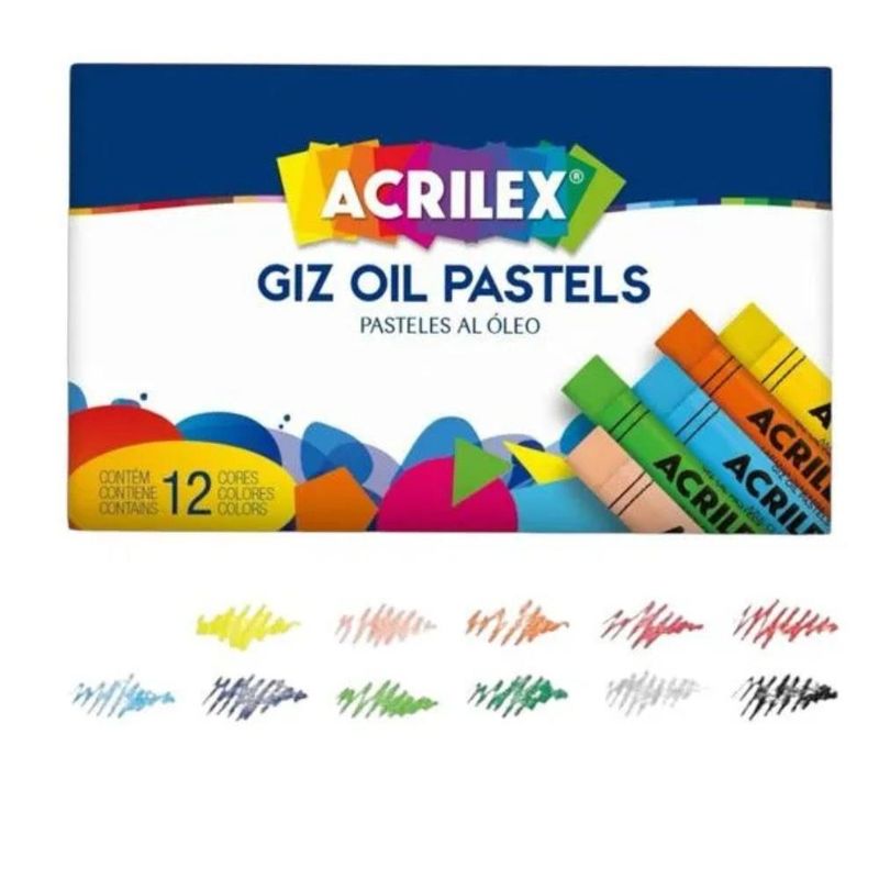 Giz Oil Pastels Acrilex (12 Cores)