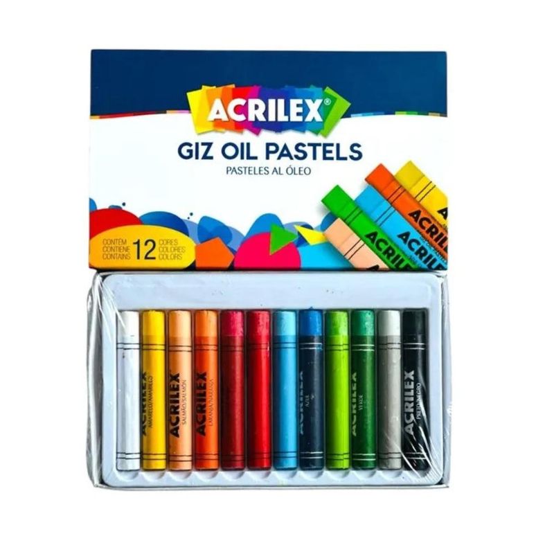 Giz Oil Pastels Acrilex (12 Cores)